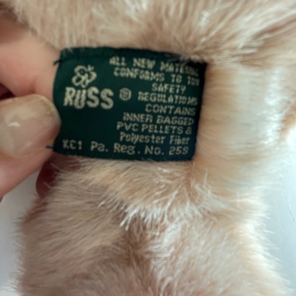 Russ Berrie Champagne 15” Pink Plush Teddy Bear - Picture 6 of 6